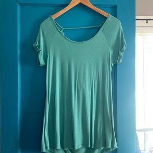 Long open back tunic